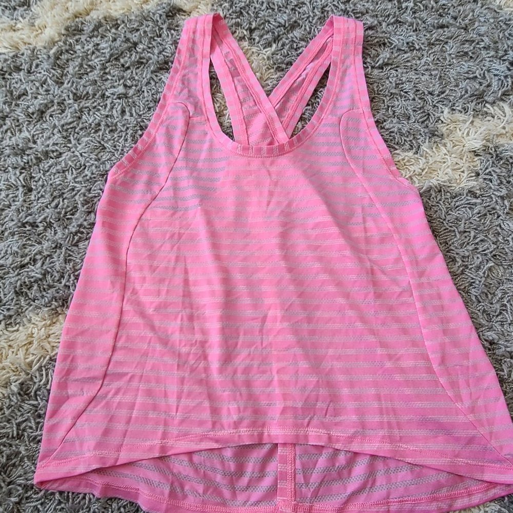 Zyia Active Pink Nimbus Split Back Tank